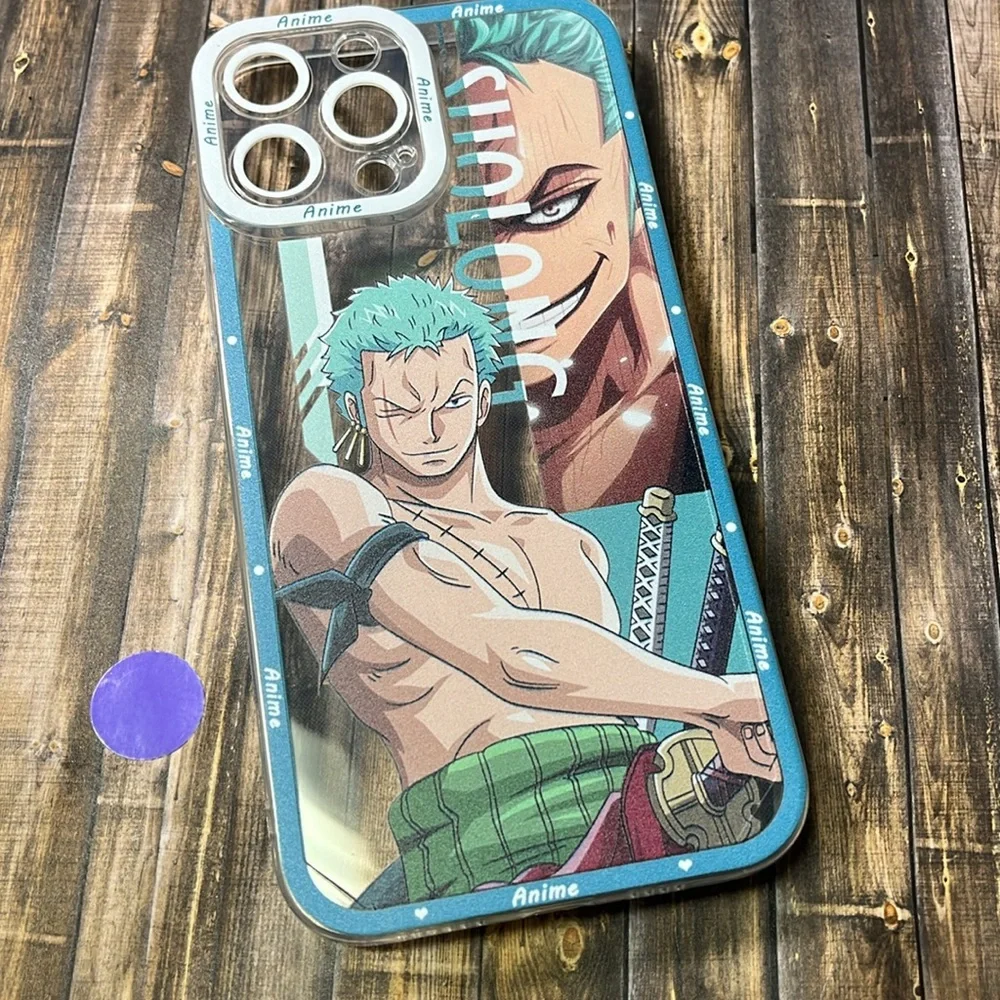 5for$10 iPhone 13 Pro Max Protective Phone Case Anime One Piece Roronoa Zoro